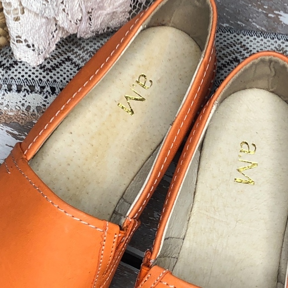 a.M. Orange Slip On Espadrilles 8 - Picture 2 of 7